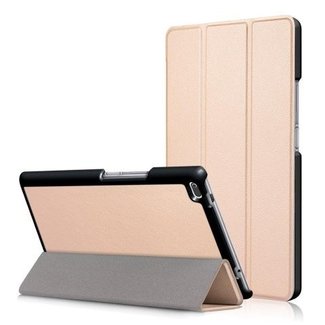 Cover2day Case2go - Case for Lenovo Tab 4 8.0 - Slim Tri-Fold Book Case - Lightweight Smart Cover - Gold