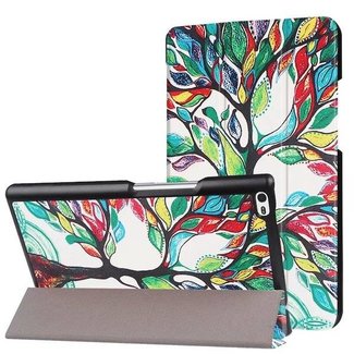 Cover2day Case2go - Case for Lenovo Tab 4 8.0 - Slim Tri-Fold Book Case - Lightweight Smart Cover - Farbiger Baum