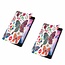 Case2go - Case for Lenovo Tab E8 (TB-8304F) - Slim Tri-Fold Book Case - Lightweight Smart Cover - Butterflies