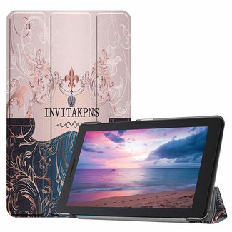 Cover2day Lenovo Tab E8 hoes (TB-8304F)  - Tri-Fold Book Case - Invitakpns