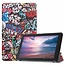 Case2go - Case for Lenovo Tab E8 (TB-8304F) - Slim Tri-Fold Book Case - Lightweight Smart Cover - Graffiti