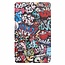 Case2go - Case for Lenovo Tab E8 (TB-8304F) - Slim Tri-Fold Book Case - Lightweight Smart Cover - Graffiti