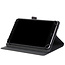 Universele 7/8 inch tablet Case - Wallet Book Case - Black