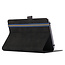 Universele 7/8 inch tablet Case - Wallet Book Case - Black