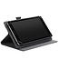 Universele 7/8 inch tablet Case - Wallet Book Case - Black