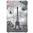 Case for Samsung Galaxy Tab A7 (2020) - 10.4 inch - Book Case Whiteh TPU Cover - Eiffeltower