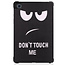 Case for Samsung Galaxy Tab A7 (2020) - 10.4 inch - Book Case Whiteh TPU Cover - Don't Touch Me