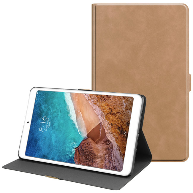 Xiaomi Mi Pad 4 Plus Case - PU Leer Folio Book Case - Licht Bruin