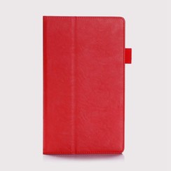 Lenovo tab 4 8.0 Plus Case - Hand Strap Book Case - Red