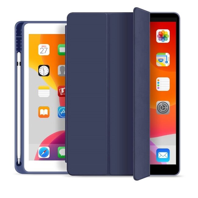 WIWU - iPad 10.2 (2019) Case - PU Leren Tri-Fold Book Case - Blue