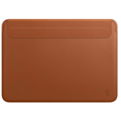 WIWU Skin Pro II - MacBook Sleeve - 15.4 inch - PU leer - Bruin