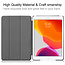 Case2go - iPad 2020 Case - 10.2 inch - Slim Tri-Fold Book Case - Lightweight Smart Cover - Wine Red