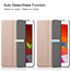Case2go - iPad 2020 Case - 10.2 inch - Slim Tri-Fold Book Case - Lightweight Smart Cover - Gold