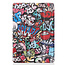 Case2go - iPad 2020 Case - 10.2 inch - Slim Tri-Fold Book Case - Lightweight Smart Cover - Graffiti