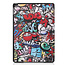 Case2go - iPad 2020 Case - 10.2 inch - Slim Tri-Fold Book Case - Lightweight Smart Cover - Graffiti