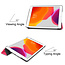 Case2go - iPad 2020 Case - 10.2 inch - Slim Tri-Fold Book Case - Lightweight Smart Cover - Hot Pink