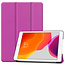 Case2go - iPad 2020 Case - 10.2 inch - Slim Tri-Fold Book Case - Lightweight Smart Cover - Purple