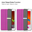 Case2go - iPad 2020 Case - 10.2 inch - Slim Tri-Fold Book Case - Lightweight Smart Cover - Purple
