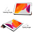 Case2go - iPad 2020 Case - 10.2 inch - Slim Tri-Fold Book Case - Lightweight Smart Cover - Rosé-Gold