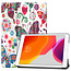 Case2go - iPad 2020 Case - 10.2 inch - Slim Tri-Fold Book Case - Lightweight Smart Cover - Butterflies