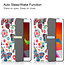 Case2go - iPad 2020 Case - 10.2 inch - Slim Tri-Fold Book Case - Lightweight Smart Cover - Butterflies