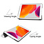 Case2go - iPad 2020 Case - 10.2 inch - Slim Tri-Fold Book Case - Lightweight Smart Cover - White