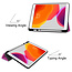 Case2go - Case for iPad 10.2 inch 2020 - Slim Tri-Fold Book Case - Lightweight Smart Cover mit Pencil houder - Purple