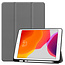 Case2go - Case for iPad 10.2 inch 2020 - Slim Tri-Fold Book Case - Lightweight Smart Cover mit Pencil houder - Grey
