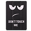 Case2go - Case for iPad 10.2 inch 2020 - Slim Tri-Fold Book Case - Lightweight Smart Cover mit Pencil houder - Don't Touch Me