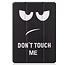 iPad 2020 hoes - 10.2 inch - Tri-Fold Book Case met Apple Pencil houder - Don't Touch Me