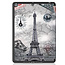 Case2go - Case for iPad 10.2 inch 2020 - Slim Tri-Fold Book Case - Lightweight Smart Cover mit Pencil houder - Eiffeltower
