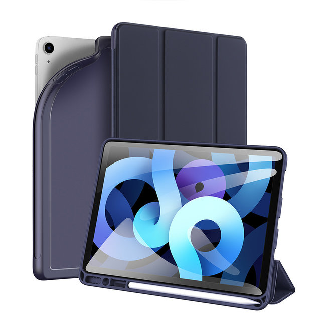 Dux Ducis - Case for iPad Air 4 10.9 - Osom Series - PU Leather Cover with Pencil Holder - Auto Sleep/Wake function - Blue