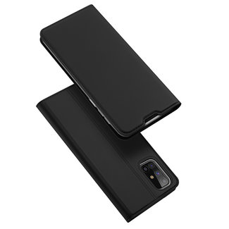 Dux Ducis Dux Ducis - Case for Samsung Galaxy M31s - Ultra Slim PU Leather Flip Folio Case with Magnetic Closure - Black