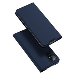Dux Ducis - Case for Samsung Galaxy M51 - Ultra Slim PU Leather Flip Folio Case with Magnetic Closure - Blue
