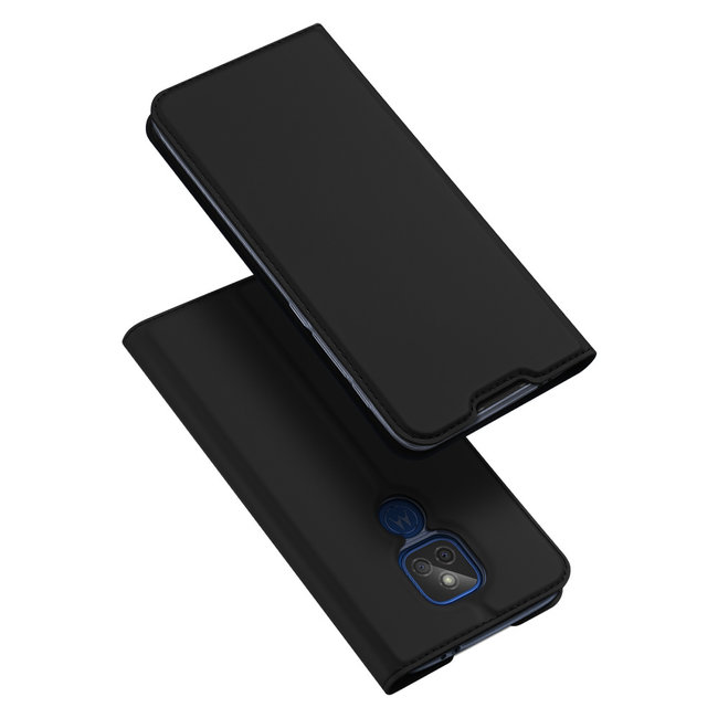 Dux Ducis - Case for Motorola Moto G9 Play - Ultra Slim PU Leather Flip Folio Case with Magnetic Closure - Black
