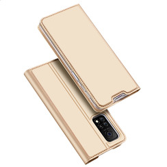 Dux Ducis - Case for Xiaomi Mi 10T Pro - Ultra Slim PU Leather Flip Folio Case with Magnetic Closure - Gold