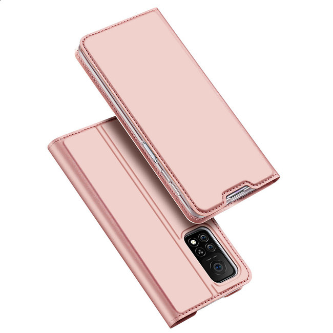 Dux Ducis - Case for Xiaomi Mi 10T Pro - Ultra Slim PU Leather Flip Folio Case with Magnetic Closure - Rose Gold