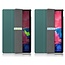 Lenovo Tab P11 Hoes - 11 Inch - Tri-Fold Book Case - Auto Sleep/Wake Functie - Donker Groen