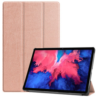 Cover2day Case for Lenovo Tab P11 - 11 Inch - Slim Tri-Fold Book Case - Lightweight Smart Cover - Rose Gold