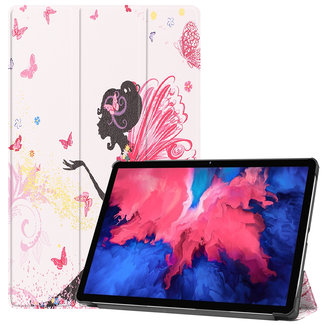 Cover2day Lenovo Tab P11 Hoes - 11 Inch - Tri-Fold Book Case - Auto Sleep/Wake Functie - Flower Fee