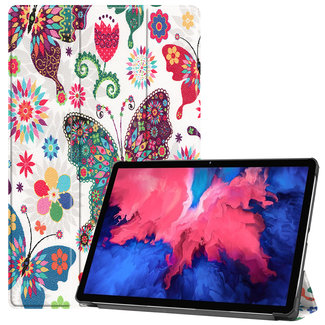 Cover2day Lenovo Tab P11 Hoes - 11 Inch - Tri-Fold Book Case - Auto Sleep/Wake Functie - Vlinders