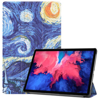 Cover2day Case for Lenovo Tab P11 - 11 Inch - Slim Tri-Fold Book Case - Lightweight Smart Cover - Starry Sky