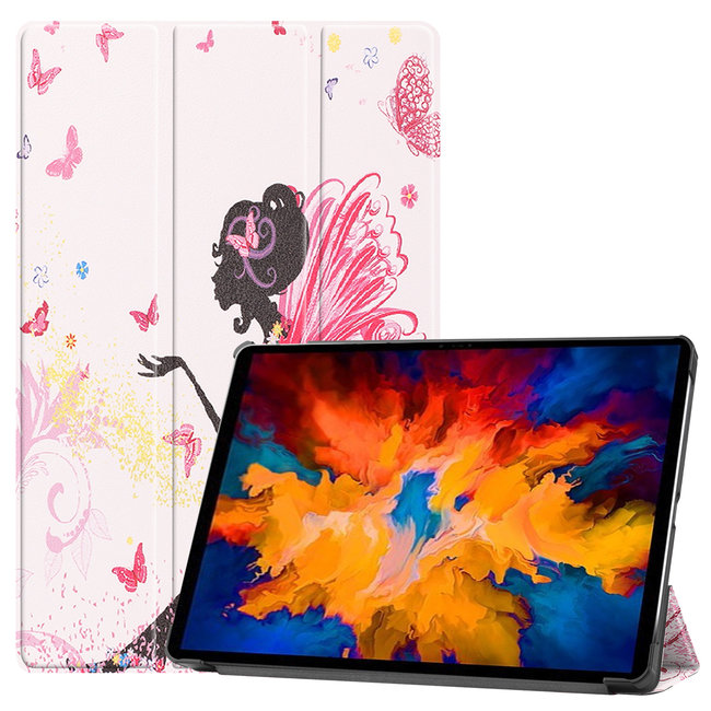 Case for Lenovo Tab P11 Pro - 11.5 Inch - Slim Tri-Fold Book Case - Lightweight Smart Cover - Flower Fairy