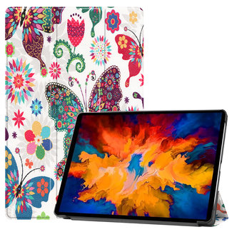 Cover2day Lenovo Tab P11 Pro Hoes - 11.5 Inch - Tri-Fold Book Case - Auto Sleep/Wake Functie - Vlinders