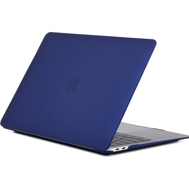 Macbook Pro 13 inch (2020) cover - Laptop Case - Plastic Hard Cover - Donker Blauw