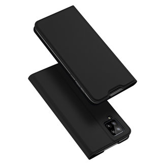 Dux Ducis Case for Samsung Galaxy A12 Ultra Slim PU Leather Flip Folio Case with Magnetic Closure - Black