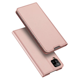 Dux Ducis Case for Samsung Galaxy A12 Ultra Slim PU Leather Flip Folio Case with Magnetic Closure - Rosé-Gold