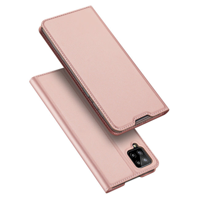 Case for Samsung Galaxy A12 Ultra Slim PU Leather Flip Folio Case with Magnetic Closure - Rosé-Gold