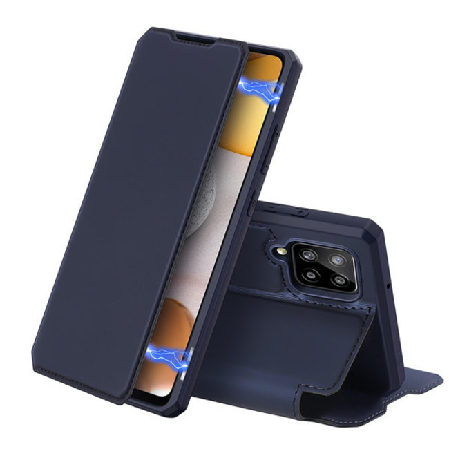 Dux Ducis - Case for Samsung Galaxy A42 5G - Skin X Series Magnetic Flip Case with Card Slot - Blue