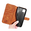 CaseMe - Samsung Galaxy A12 Case - Magnetic 2 in 1 Case - Leather Back Cover - Light Brown